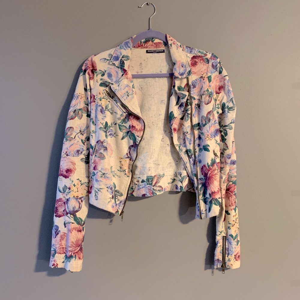 Brandy Melville floral fall jacket